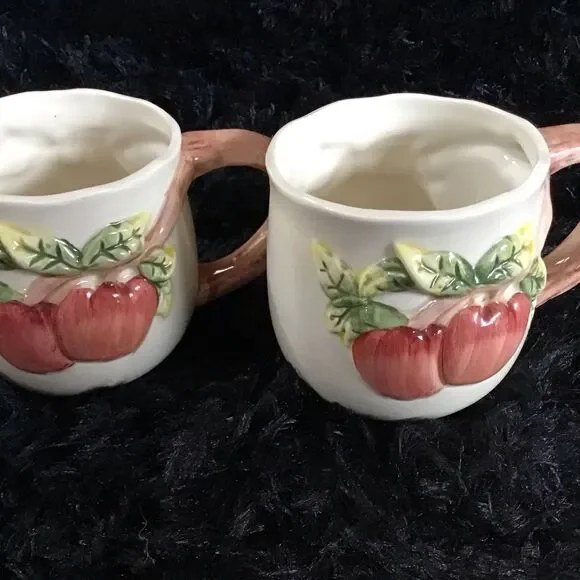 Carolyn Bessette Kennedy 3D Apple Mugs 1992 Vintage Cottage Farmhouse - Picture 3 of 8